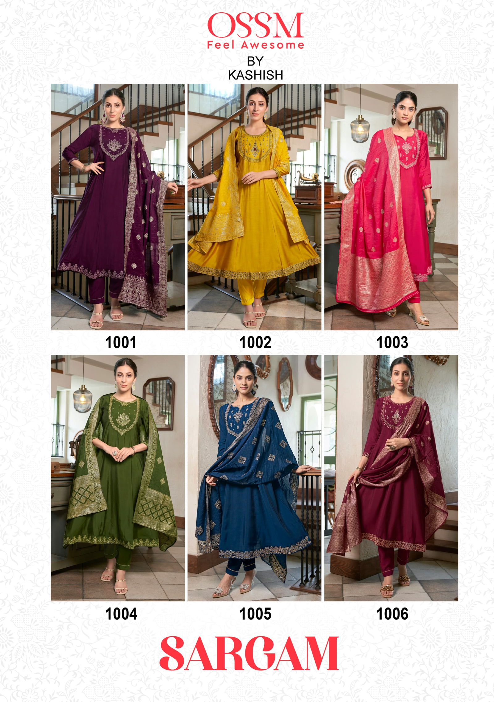 Sargam By Ossm Anarkali Kurti With Bottom Dupatta Orders In India